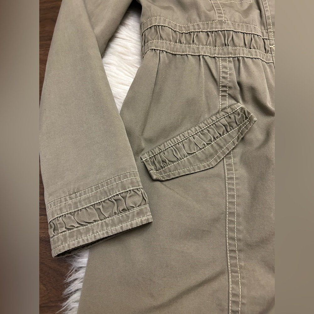 ANTHROPOLOGIE TULLE Olive Green Utility Hooded Jacket - Picture 4 of 14